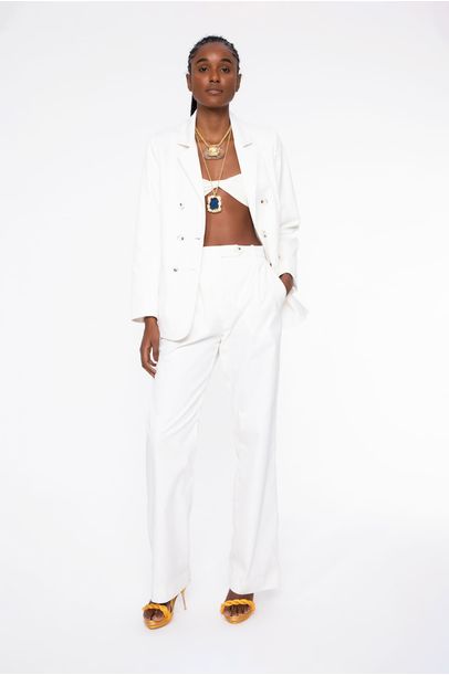 Calca Romane Off White - Cris Barros