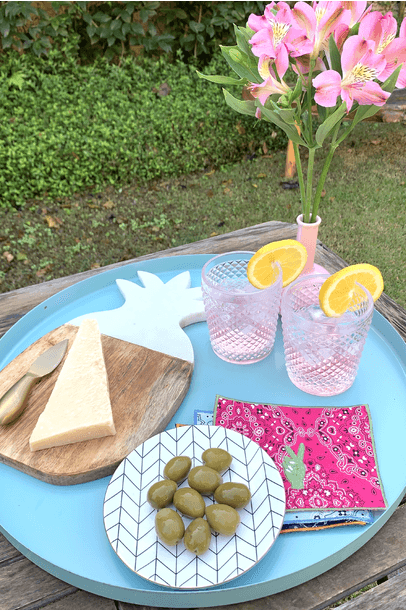 Kit Guardanapo Coquetel Bandana Peace Meza Home - Rosa