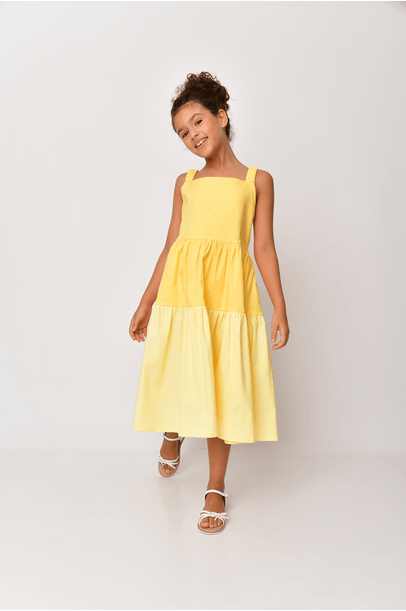 Vestido Marina Fanttina - Amarelo