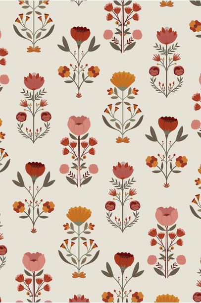 Papel de Parede Tulipas Edamami + The Kid´s List - Branco