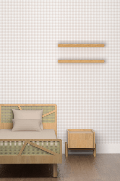 Papel de Parede Vichy Edamami + The Kid´s List - Bege