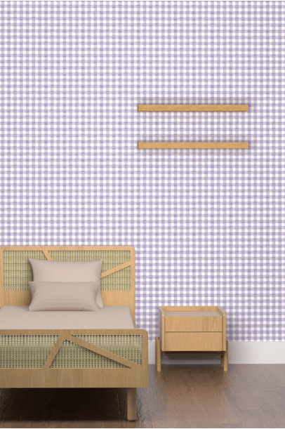 Papel de Parede Vichy Edamami + The Kid´s List - Lilás