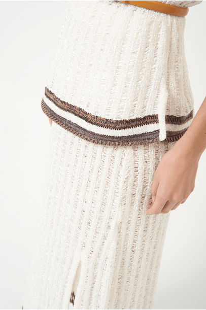Saia Midi Loir Framed - Offwhite