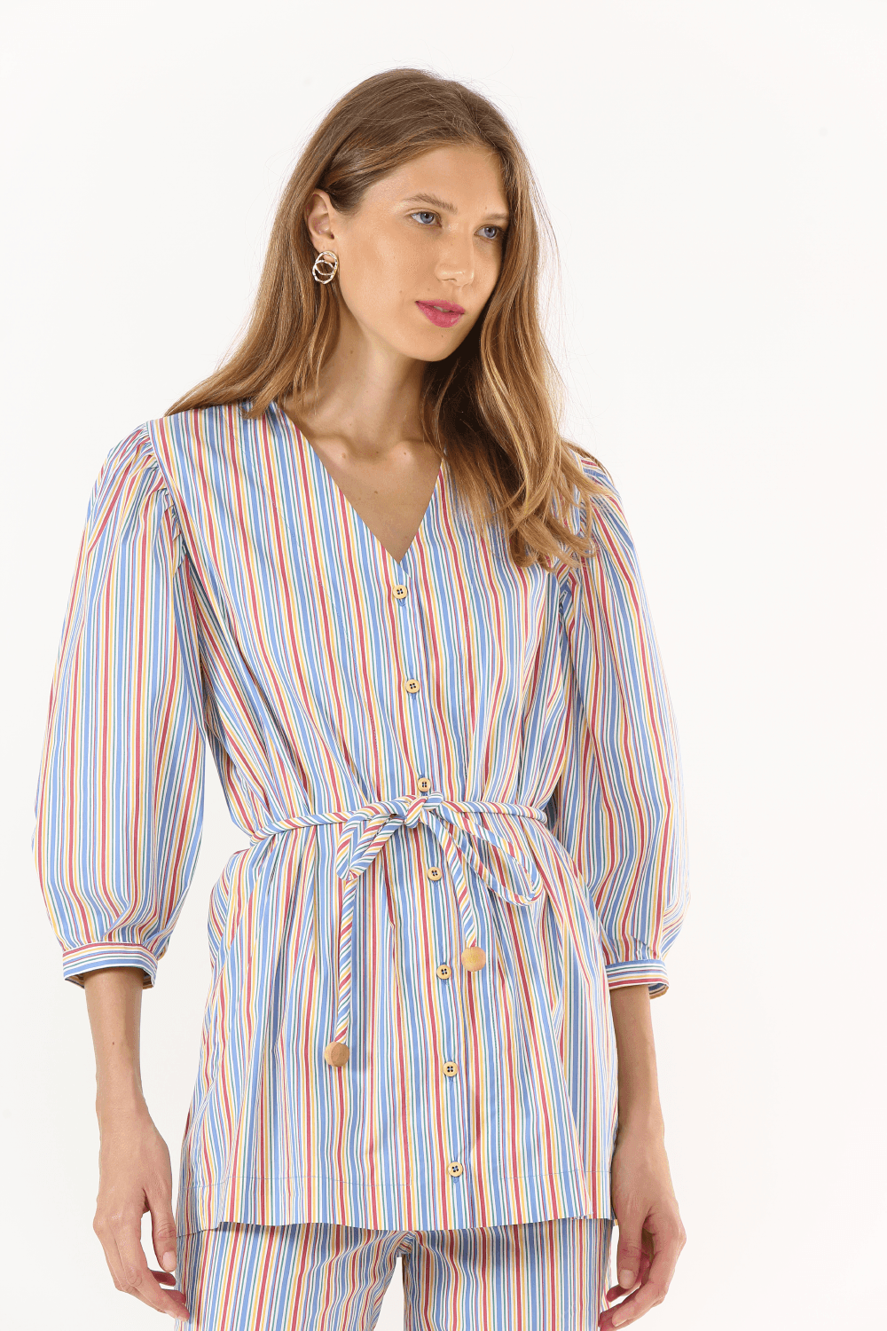 CAMISA MYSTIC ORANGE STRIPE main image 1