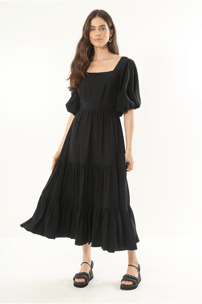 Vestido Carolina Preto Mapa - Preto