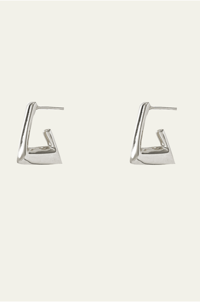 Brinco Argola Sleek Pequena Nour - Prata