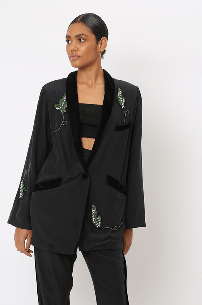 Blazer Fliperie Preto Betina De Luca + Waiwai - Preto