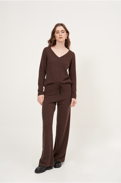Calça Flare Cashmere Luzzi Framed - Marrom