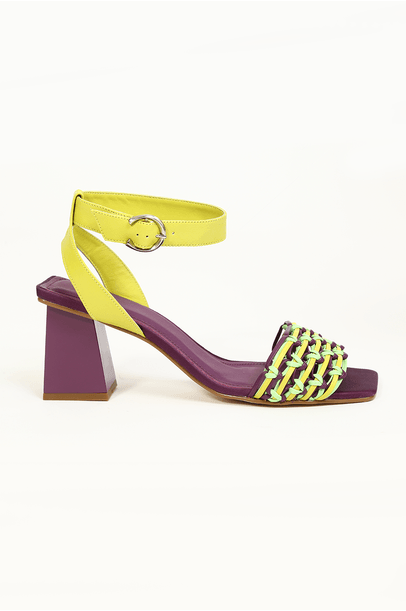 Sandália Boxes Couro Roxo Dl Store - Roxo