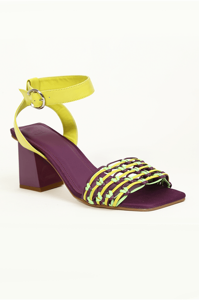 Sandália Boxes Couro Roxo Dl Store - Roxo