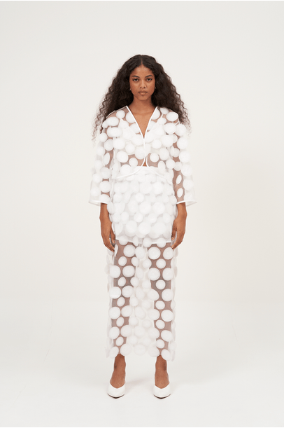 Saia Midi Maragliano Framed - Branco