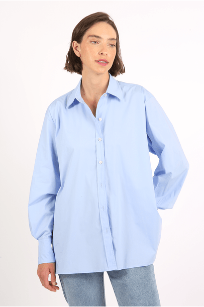 Camisa Oversized Vic - Azul