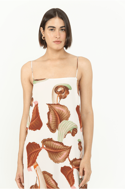 Vestido Midi Com Franjas Multicolorido Adriana Degreas - Multicolorido