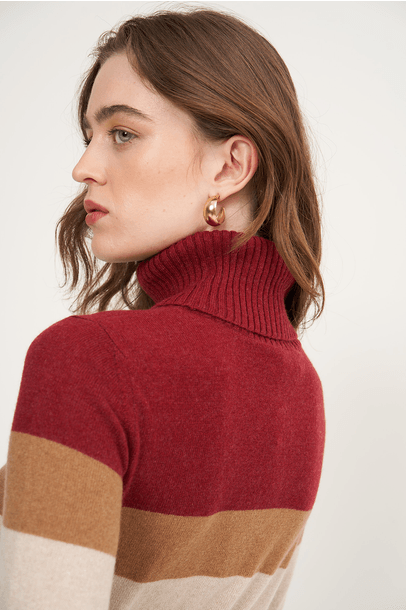 Blusa Tricolor Cashmere Luzzi Framed - Offwhite
