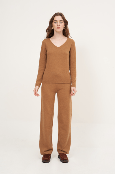Calça Flare Cashmere Luzzi Framed - Bege