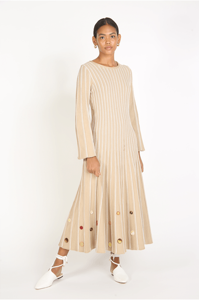 Vestido Símbolo Linnen - Bege