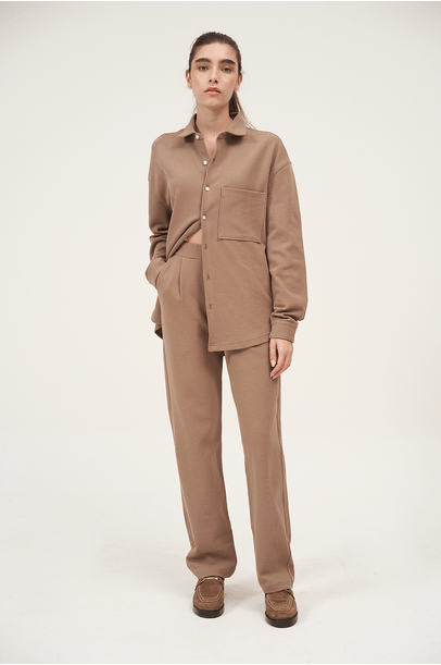 Camisa Malha Algodao Bege Egrey - Bege