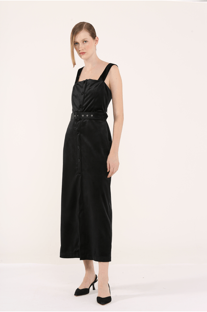 Vestido Midi Cerelles Clemence - Preto
