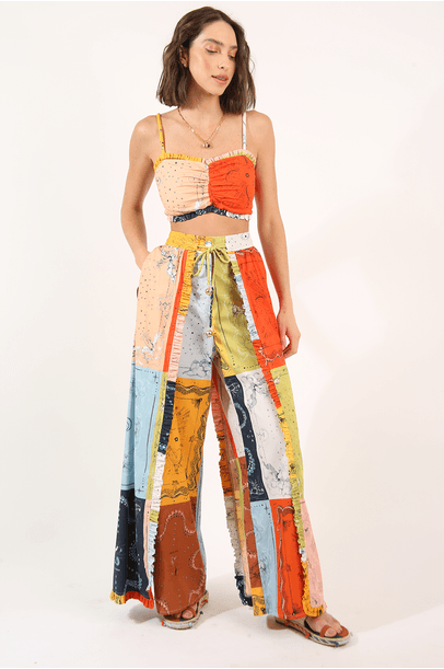 Top Lastex Tarocchi Framed - Multicolorido