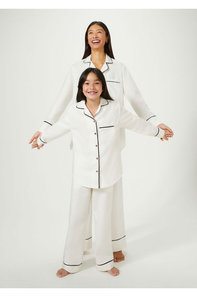 Camisa Infantil Unissex Manga Longa Tal Mãe Tal Filho - Off White