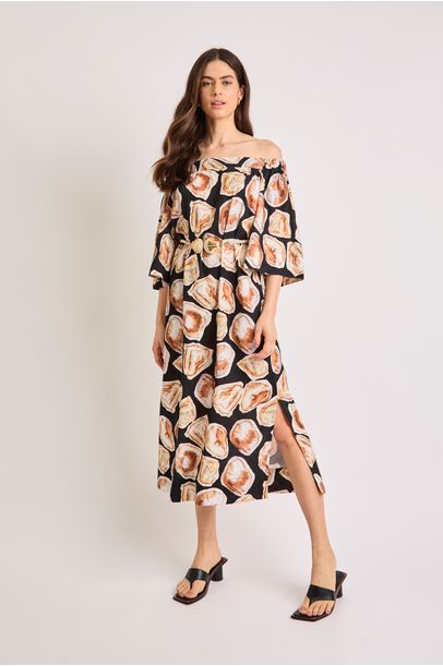 Vestido Aurora Linnen - Preto