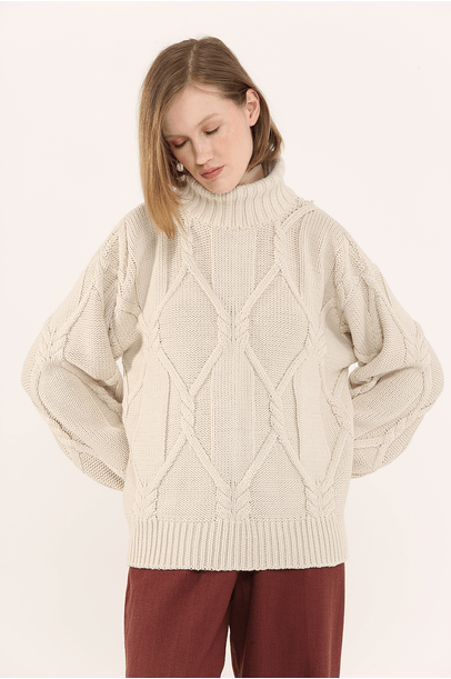 Blusa Tricot Zandotti Framed - Off White