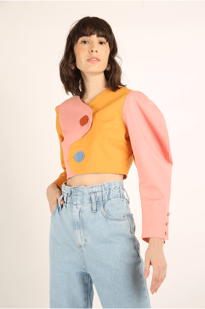 Blusa Yin Yang Framed  - Multicolorido