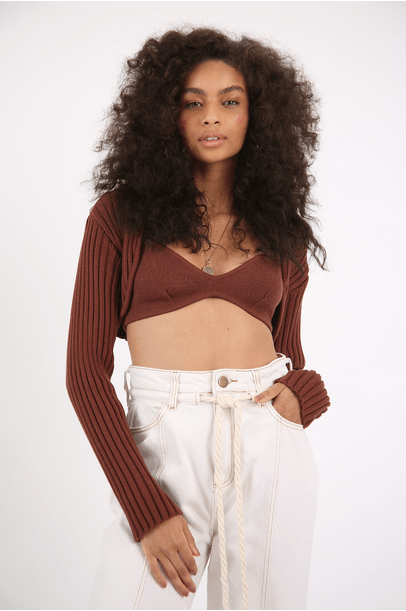 Twin Set Tricot Vilanelle Framed - Marrom