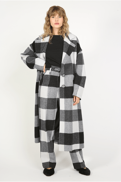 Casaco Trench Coat Longo Delacroix - Cinza