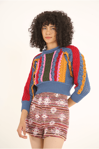 Blusa Tricot Courchevel Framed  - Multicolorido