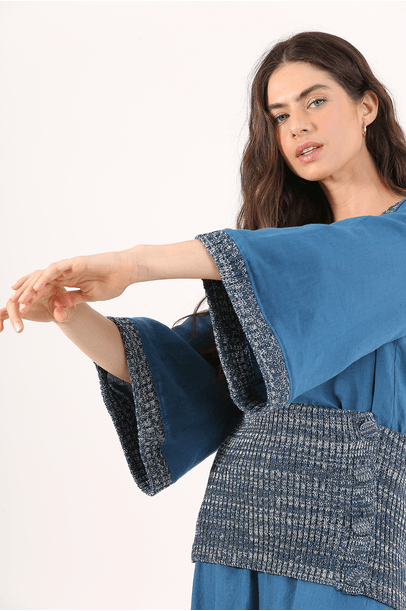 Blusa Iluminação Linho Linnen - Azul