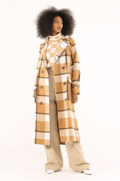 Trench Coat Kippenberg Framed - Xadrez