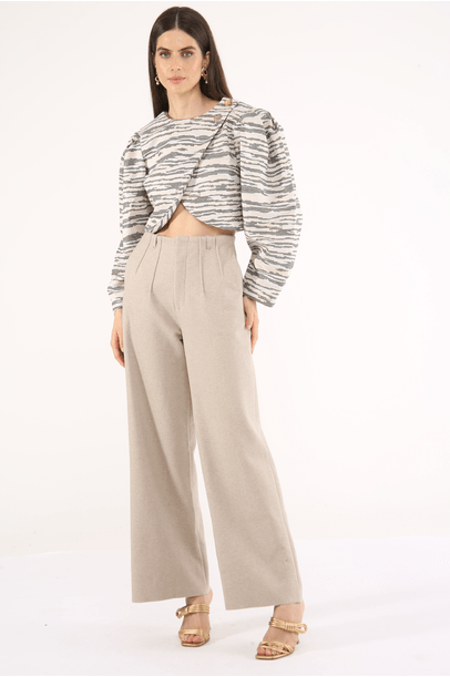 Blusa Horizonte Bege Lilly Sarti - Bege