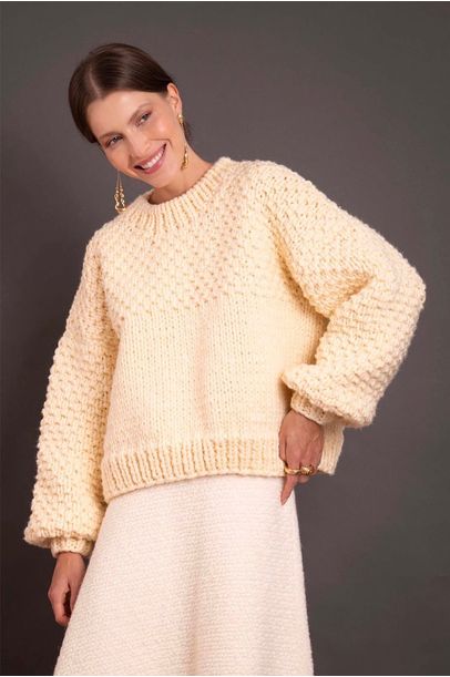 Casaco Tricot Zurique Fandom - Off White