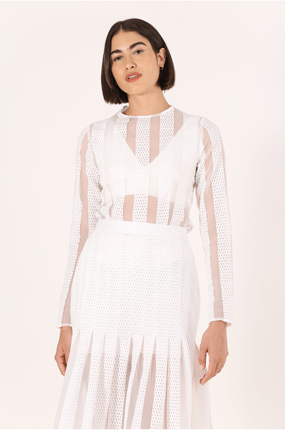 Blusa Buonarotti Framed - Branco