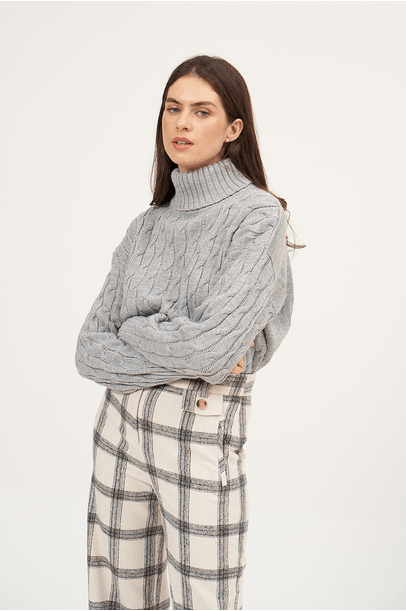 Blusa Tricot Treccia Clemence  - Cinza