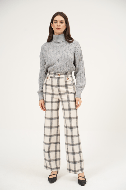 Blusa Tricot Treccia Clemence  - Cinza