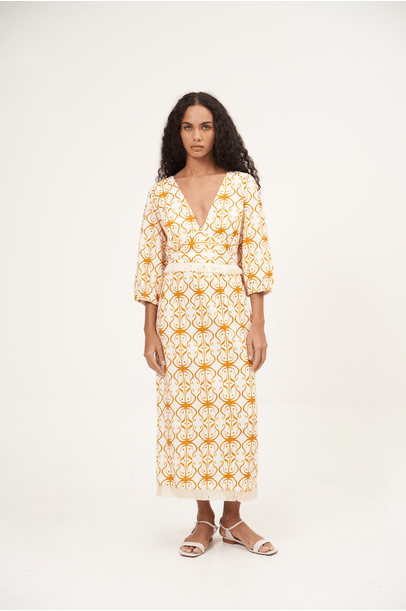 Vestido Marmaris Mangas Linnen - Multicolorido