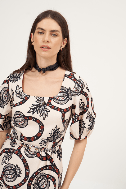 Vestido Grenadine Linnen - Multicolorido