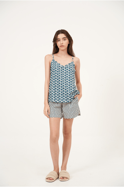 Pijama Olivia Flor Margarida Anotheroom - Azul