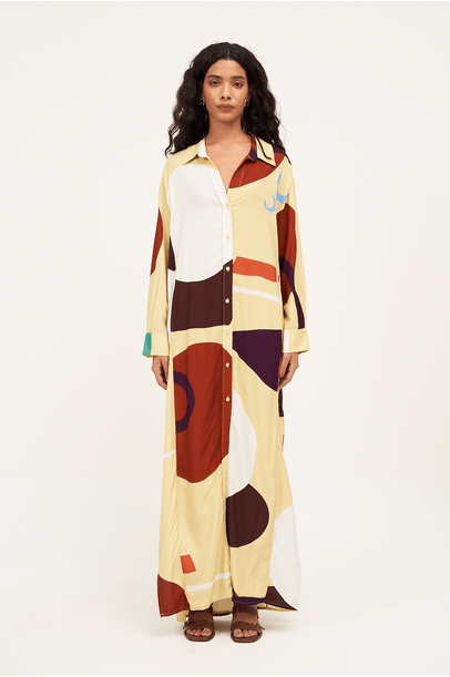 Chemise Longo Modernismo Adriana Degreas - Multicolorido