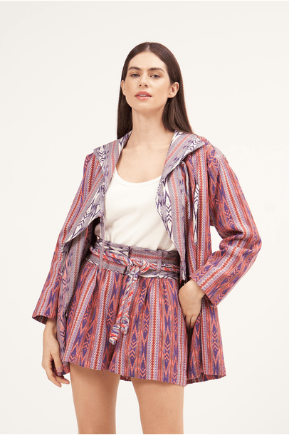 Shorts Jacquard Navarro Multicolorido Savy - Multicolorido