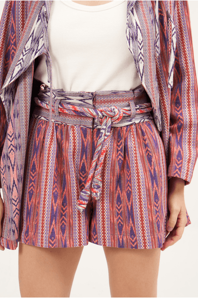 Shorts Jacquard Navarro Multicolorido Savy - Multicolorido