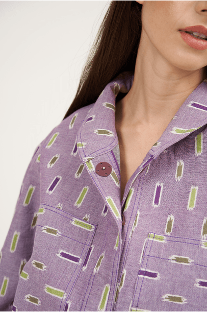 Casaco Jacquard Dalia Lilas Savy - Lilas