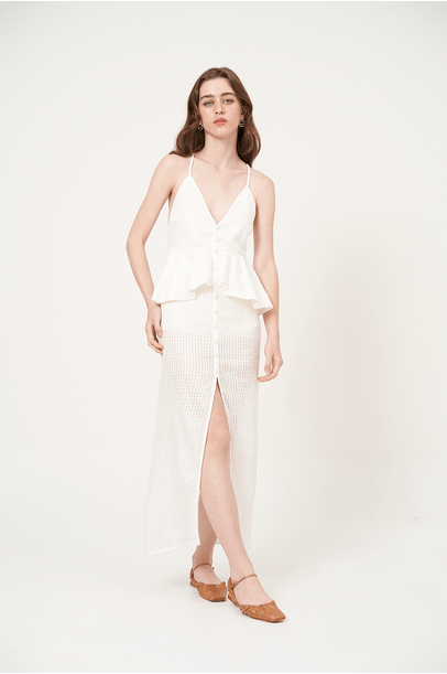 Vestido Grigio Off White Gingin - Off White
