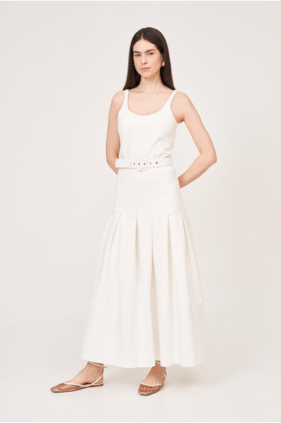 Vestido Midi Amy Framed - Off White