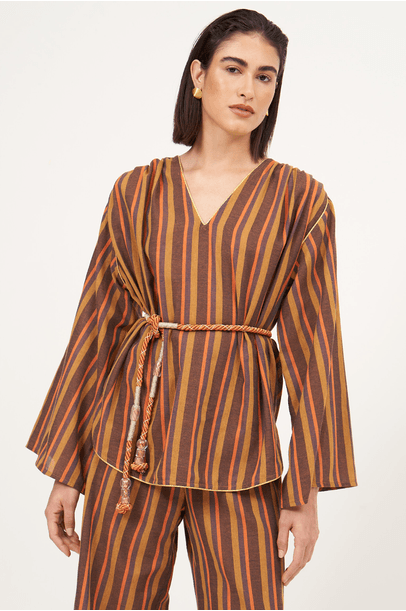 Blusa Pierrot Orange All Most Vintage - Listras
