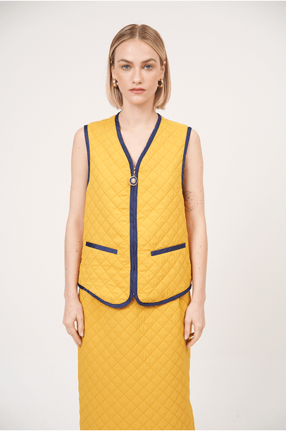Colete Curry All Most Vintage + Bruna Azem - Amarelo