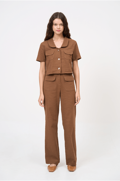 Camisa Mc Cotone Clemence - Marrom
