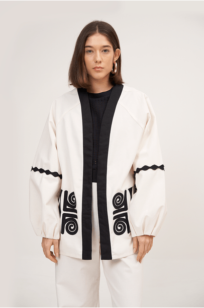 Casaco Noguchi Linnen - Off White